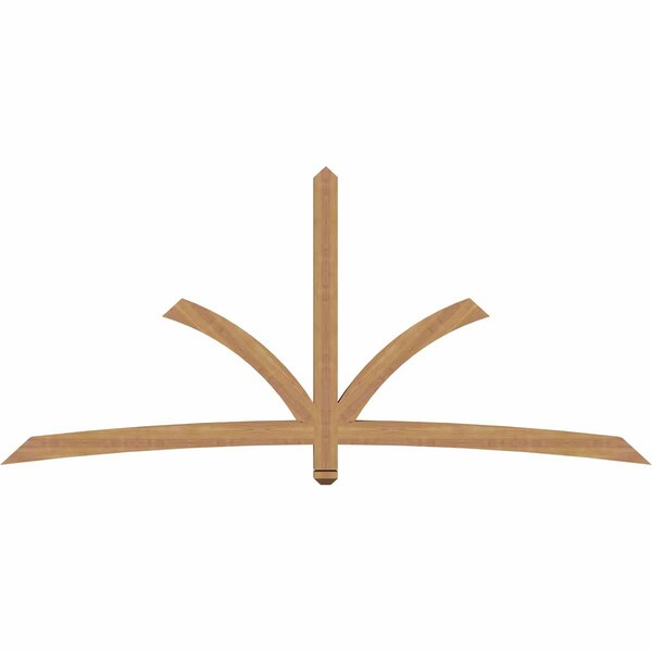 Ekena Millwork Davenport Timber Gable Bracket, Western Red Cedar, 96"W x 44"H x 3 1/2"D x 3 1/2"F, 11/12 Pitch GBW096X44X0404DAV00SWR - main
